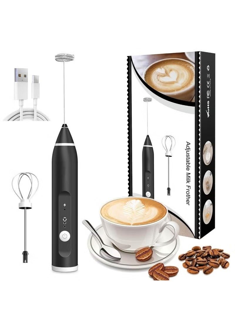 Xpert Pro Milk Frother with Double Whisk - USB-C Rechargeable, 3-Speed Handheld Foam Maker - Low Noise & Portable for Latte, Cappuccino, Matcha, Hot Chocolate, Baking - Image 1
